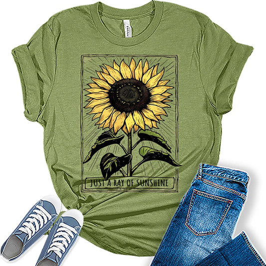 Just a Ray of Sunshine Shirt Cute Graphic Summer Tops for Teens