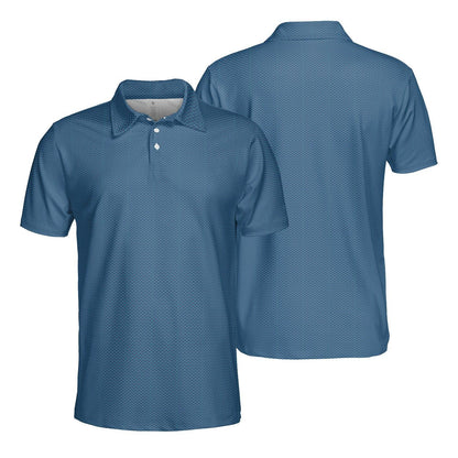 Golfer Polo Shirts for Men Blue Light Weight Moisture Wicking Golf Short Sleeve Dress Tops
