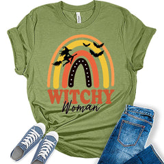 Womens Witchy Woman Halloween T-Shirt