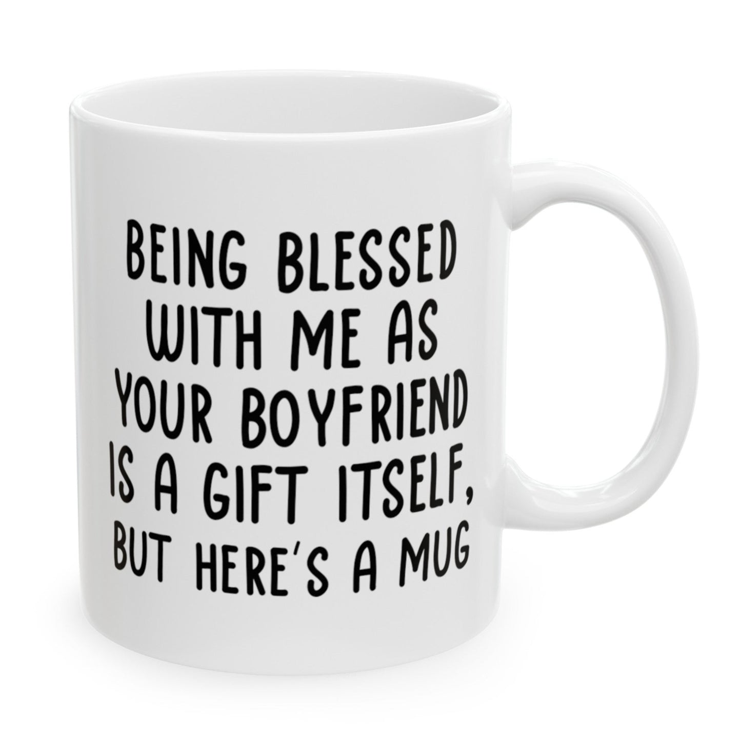 Gifts for Girlfriend from Boyfriend, Girlfriend Birthday Christmas Anniversary Gifts, Being Blessed With Me Funny 11oz Unique Gift Coffee Cup Mug