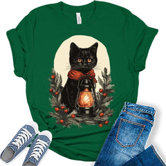 Christmas Kitten With Lantern Shirt