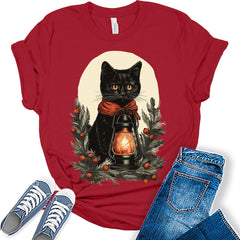 Christmas Kitten With Lantern Shirt