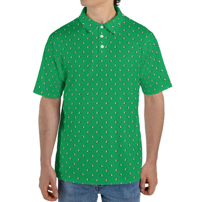 St Patricks Day Polo Shirts for Men Silly Goose Moisture Wicking Short Sleeve Golf Top
