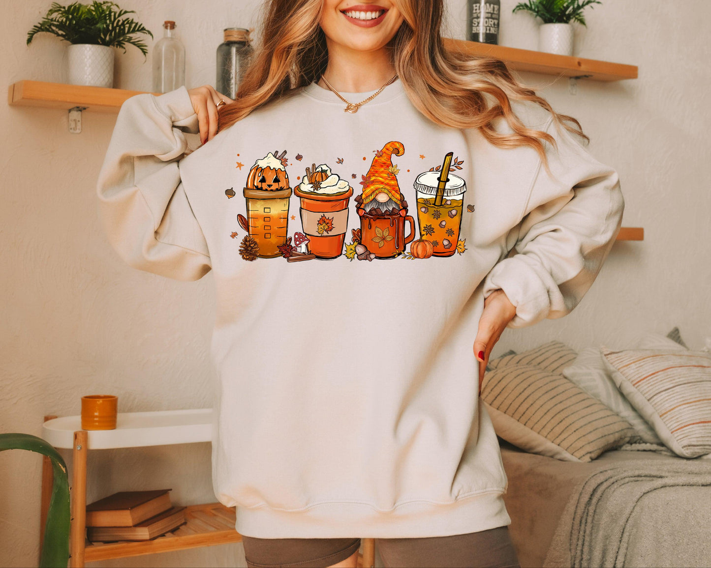 Fall Coffee Pumpkin Spice Women Sweatshirt