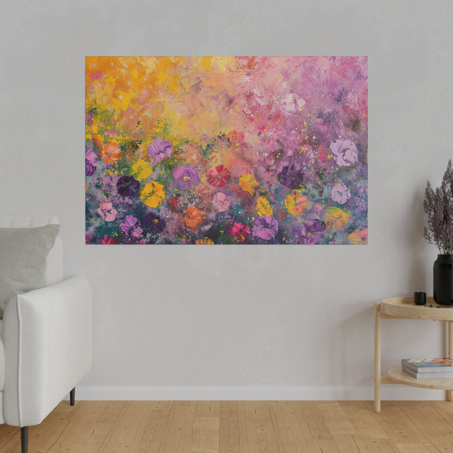 Floral Abstract Picture Canvas Print Wall Painting Modern Artwork Canvas Wall Art for Living Room Home Office Décor