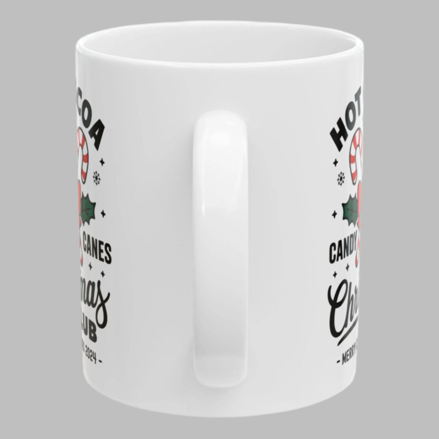 Hot Cocoa & Candy Canes Christmas Club Family Coffee Mugs 11 oz