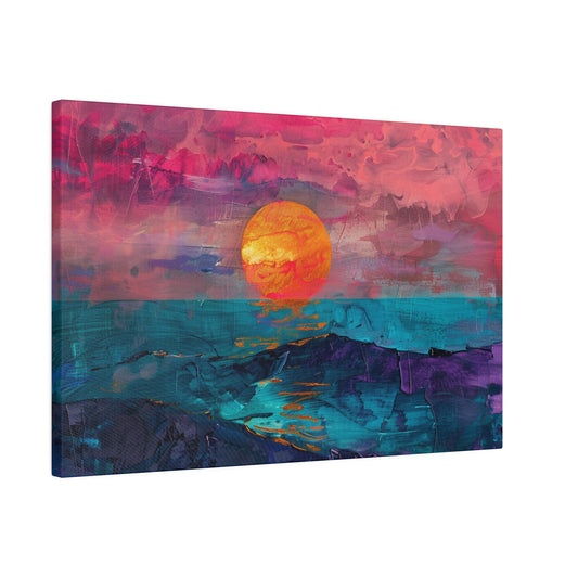 Sunset Abstract Picture Canvas Print Wall Painting Modern Artwork Canvas Wall Art for Living Room Home Office Décor
