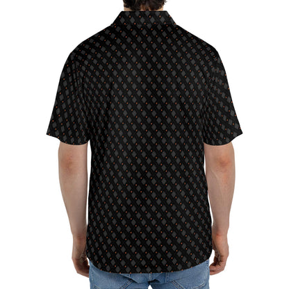 Black Halloween Polo Shirt for Men Spider Print Moisture Wicking Short Sleeve Golf Top