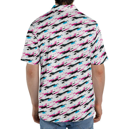 Retro 90s Polo Shirt for Men Neon Moisture Wicking Short Sleeve Golf Top