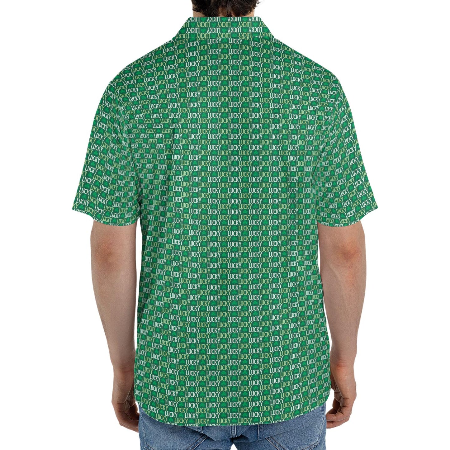 St Patricks Day Polo Shirts for Men Lucky Shamrock Letter Print Moisture Wicking Short Sleeve Golf Top