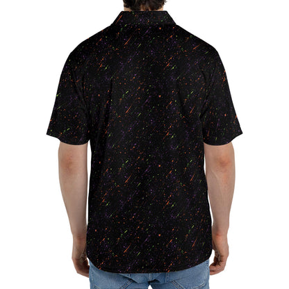 Halloween Polo Shirt for Men Black Spooky Party Style Moisture Wicking Short Sleeve Golf Top