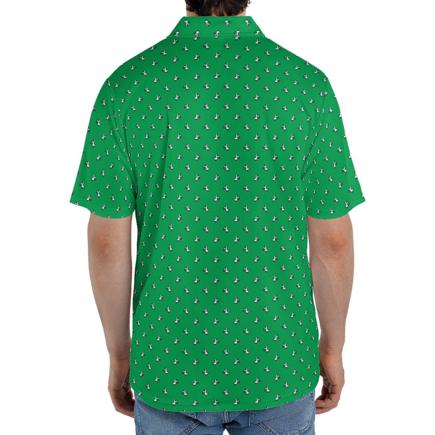 St Patricks Day Polo Shirts for Men Silly Goose Moisture Wicking Short Sleeve Golf Top