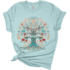 Womens Boho Tree of Life Watercolor Shirt