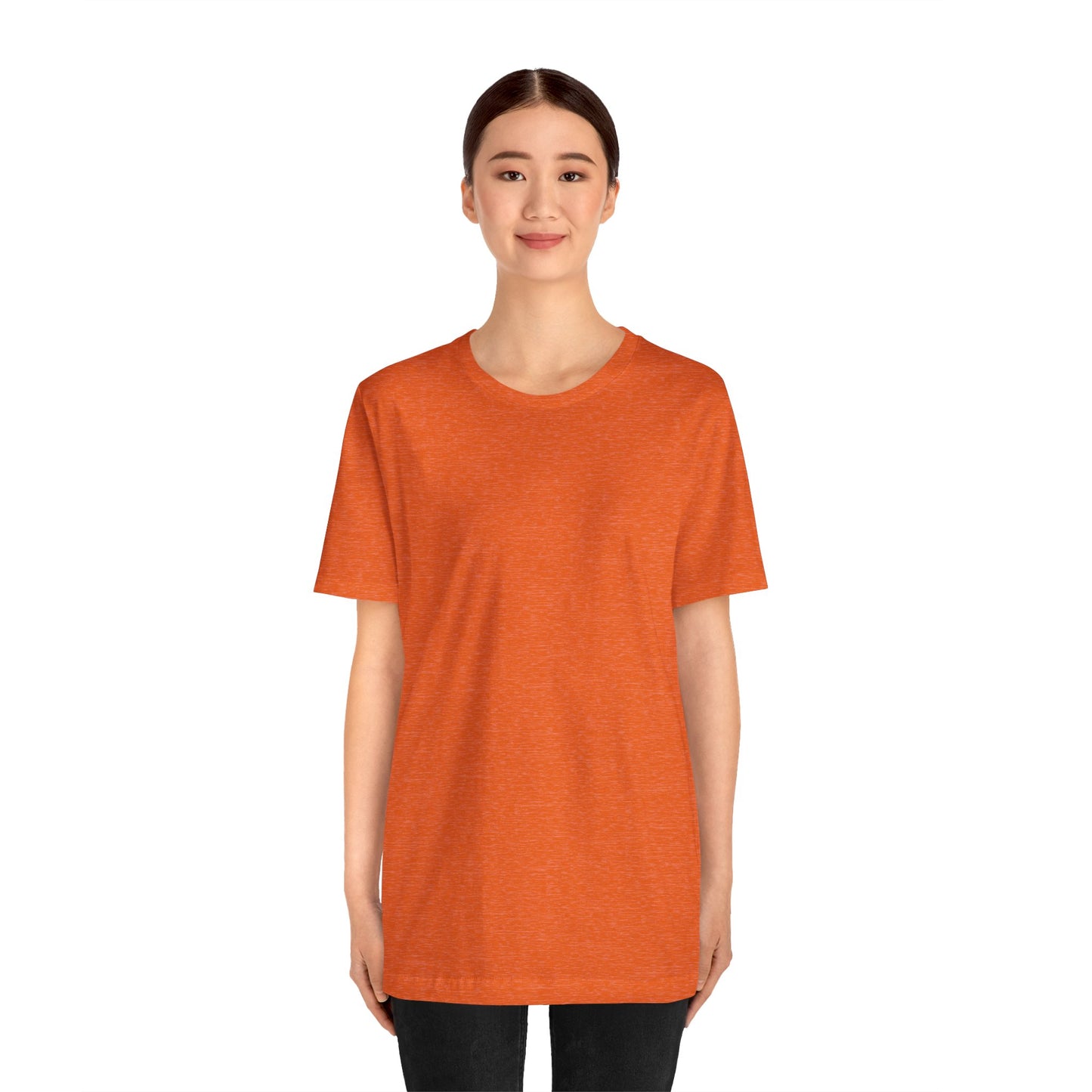 Womens Heather Orange T Shirts Premium Casual Short Sleeve Shirts Oversized Tops