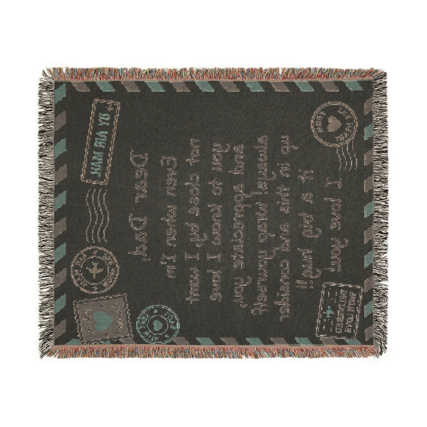 Dear Dad Father's Day Gift 60" x 50" Woven Blanket