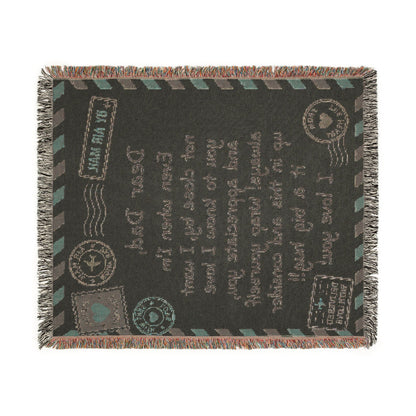 Dear Dad Father's Day Gift 60" x 50" Woven Blanket