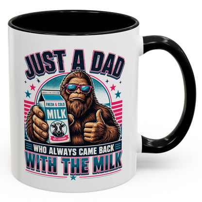 Just a Dad Who Aways Came Back With The Milk Funny Gift Accent 11oz Coffee Mug