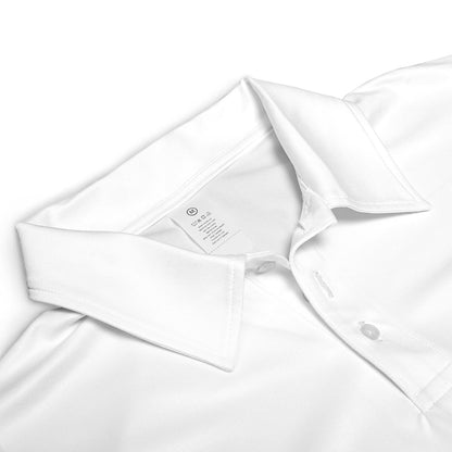 Christian Polo Shirts for Men Cross Faith Moisture Wicking White Short Sleeve Golf Top