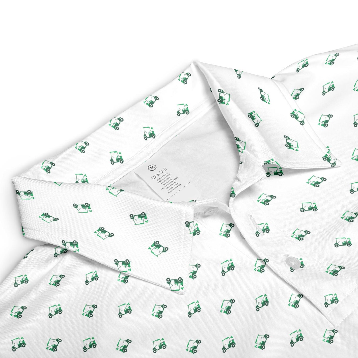 St Patricks Day Polo Shirts for Men Shamrock Golf Cart Moisture Wicking Short Sleeve Golf Top