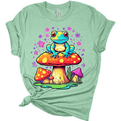 Womens Kawaii Frog Summer Top