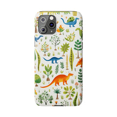 Dinosaur Kids Print Effect Phone Case Slim iPhone Cases