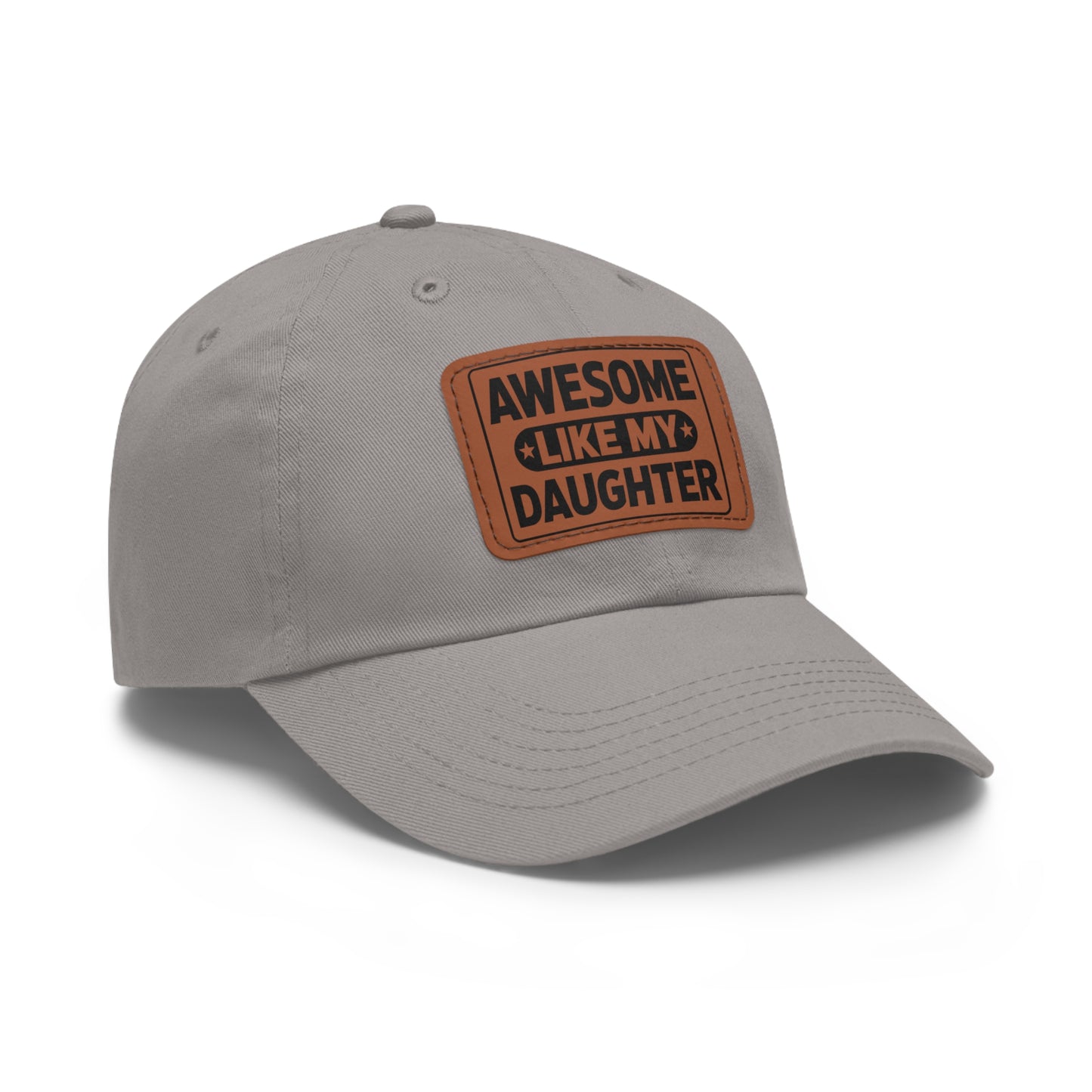 Awesome Like My Daughter Dad Hat with Leather Patch