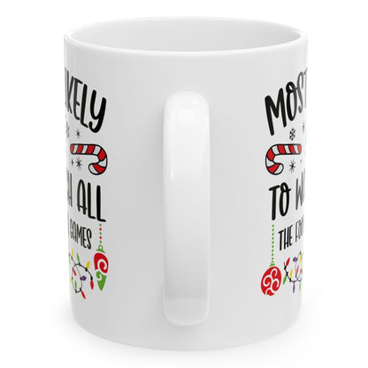 Most Likely To Watch All The Football Games Family Christmas Coffee Mugs 11 oz