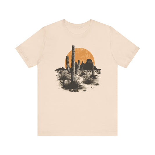 Country Western Shirts for Women Vintage Cactus Desert T Shirts Plus Size Trendy Summer Graphic Tees - PF