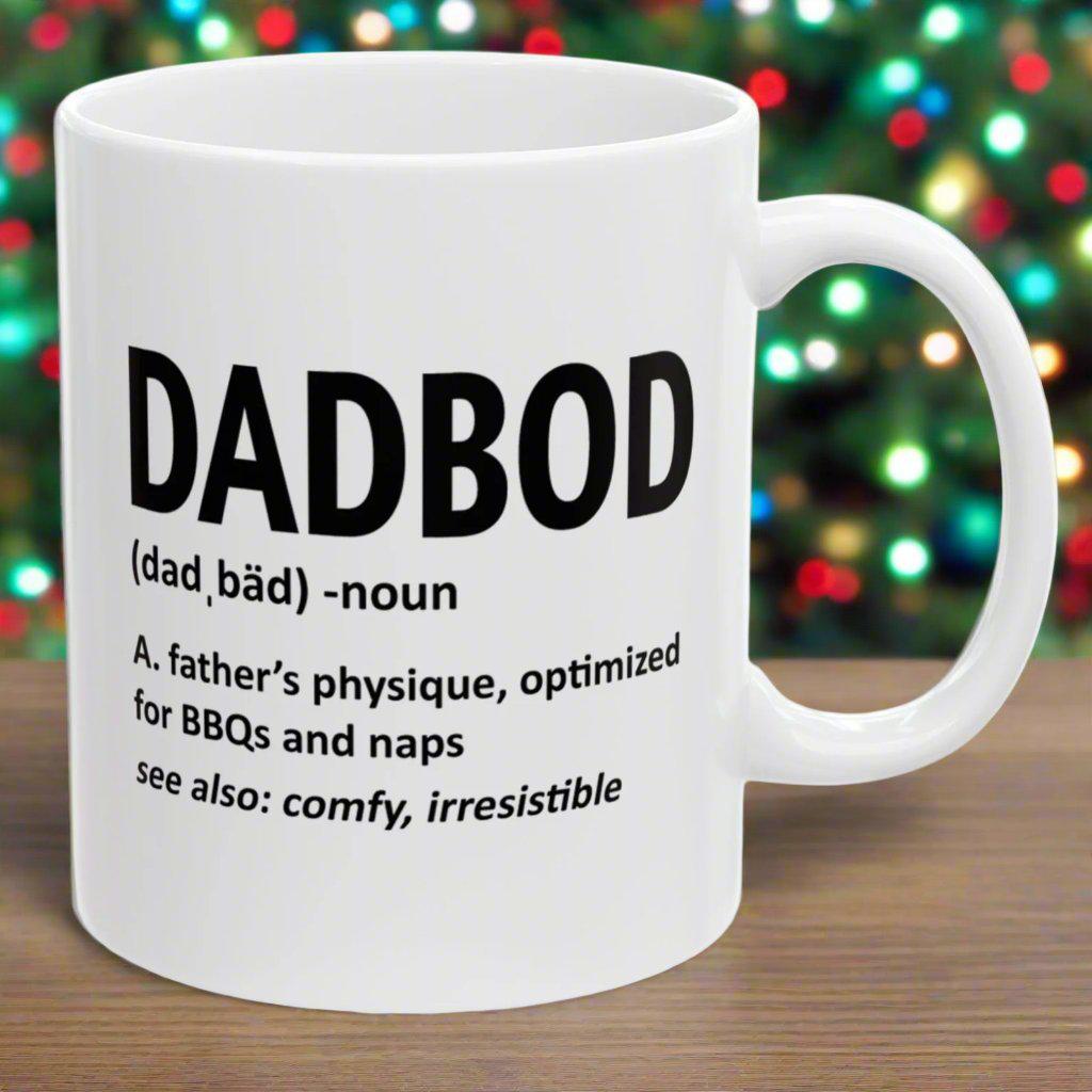 Dadbod Definition Funny Dad Christmas 2024 Coffee Mugs 11 oz