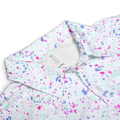 Polo Shirts for Men Funny Stop Looking At My Putt Moisture Wicking Short Sleeve Golf Top