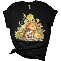 Mushroom Shirts Toad Cottagecore T Shirts Aesthetic Casual Bella Frog Graphic Tees for Women