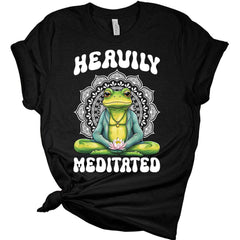 Heavily Meditated Funny Zen Frog Shirt
