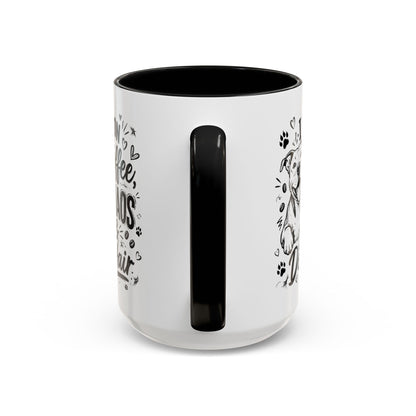 I Run on Coffee Chaos and Dog Hair Pitbull Gift Accent Coffee Mug