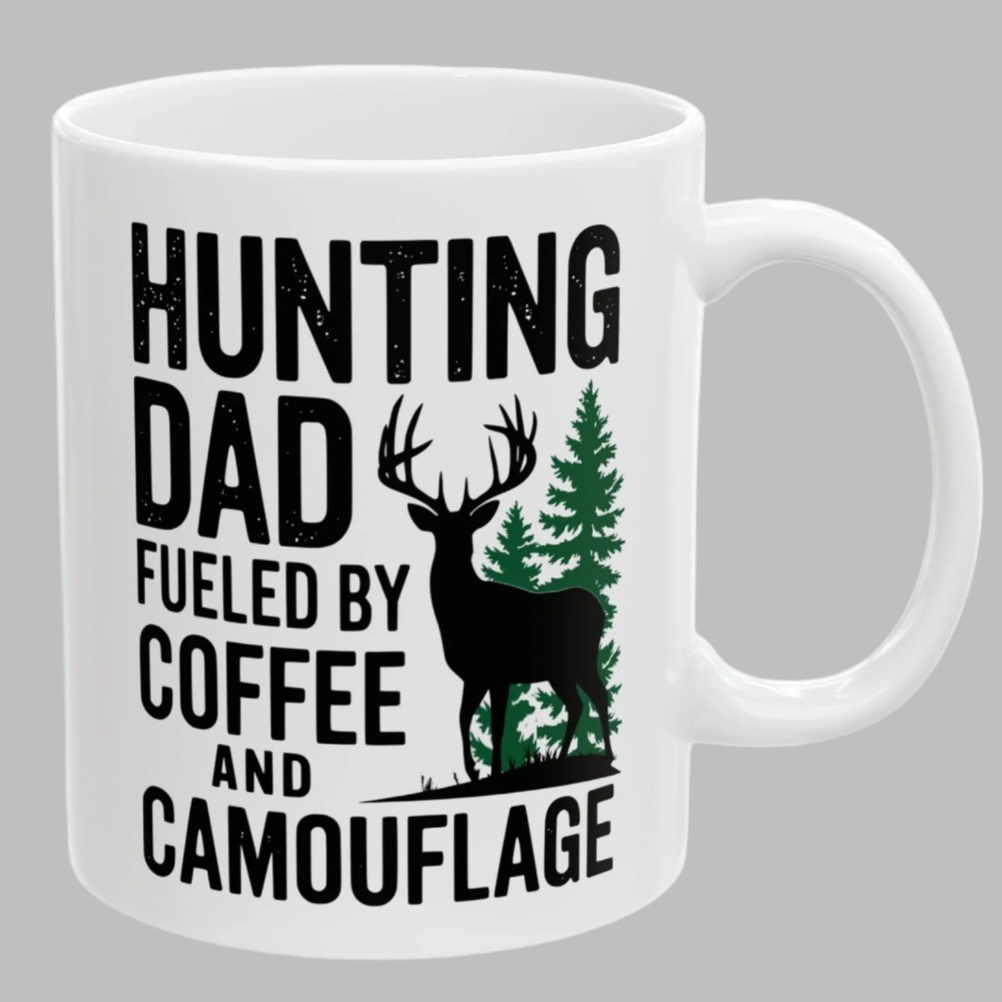 Hunting Dad Funny Fueled By Coffee Birthday Christmas Gift 11oz Coffee Mug