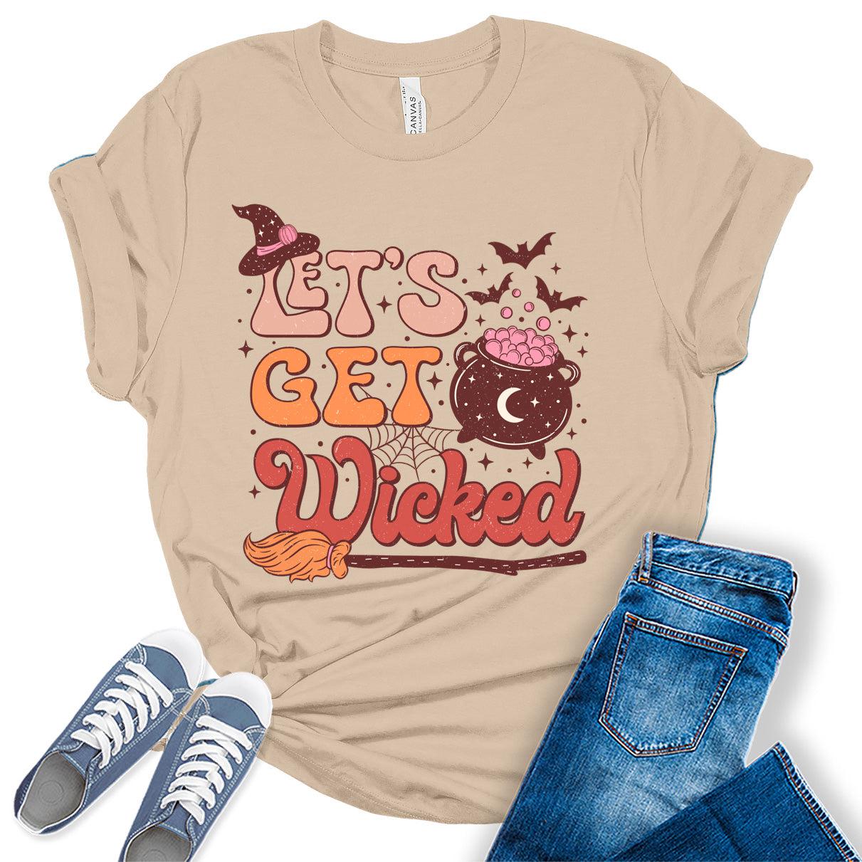 Womens Halloween Let s Get Wicked T-Shirt