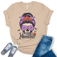 Funny Momster Halloween Womens T-Shirt