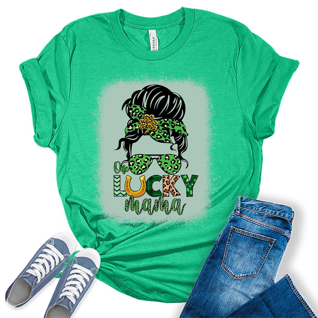 Lucky Mama Shirt For St. Patrick's Day Women Tee