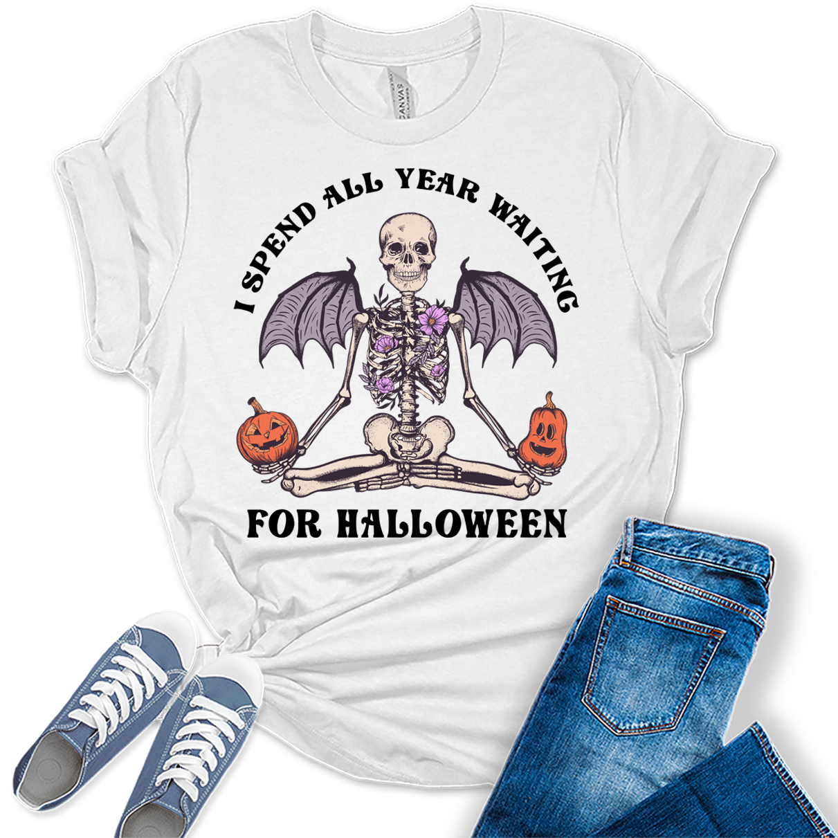 Womens I Spend All Year Waiting For Halloween T-Shirt