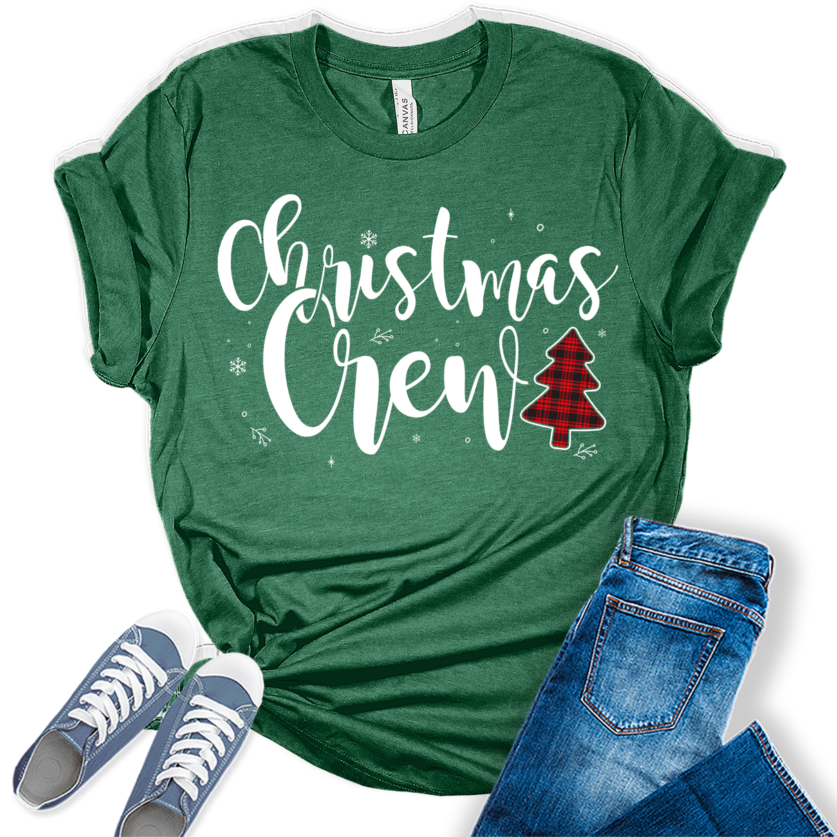 Matching Family Christmas Crew Shirt Festive Holiday Graphic Tees