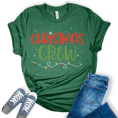 Christmas Crew Shirts For Women's Graphic Tee