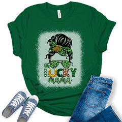 Lucky Mama Shirt For St. Patrick's Day Women Tee