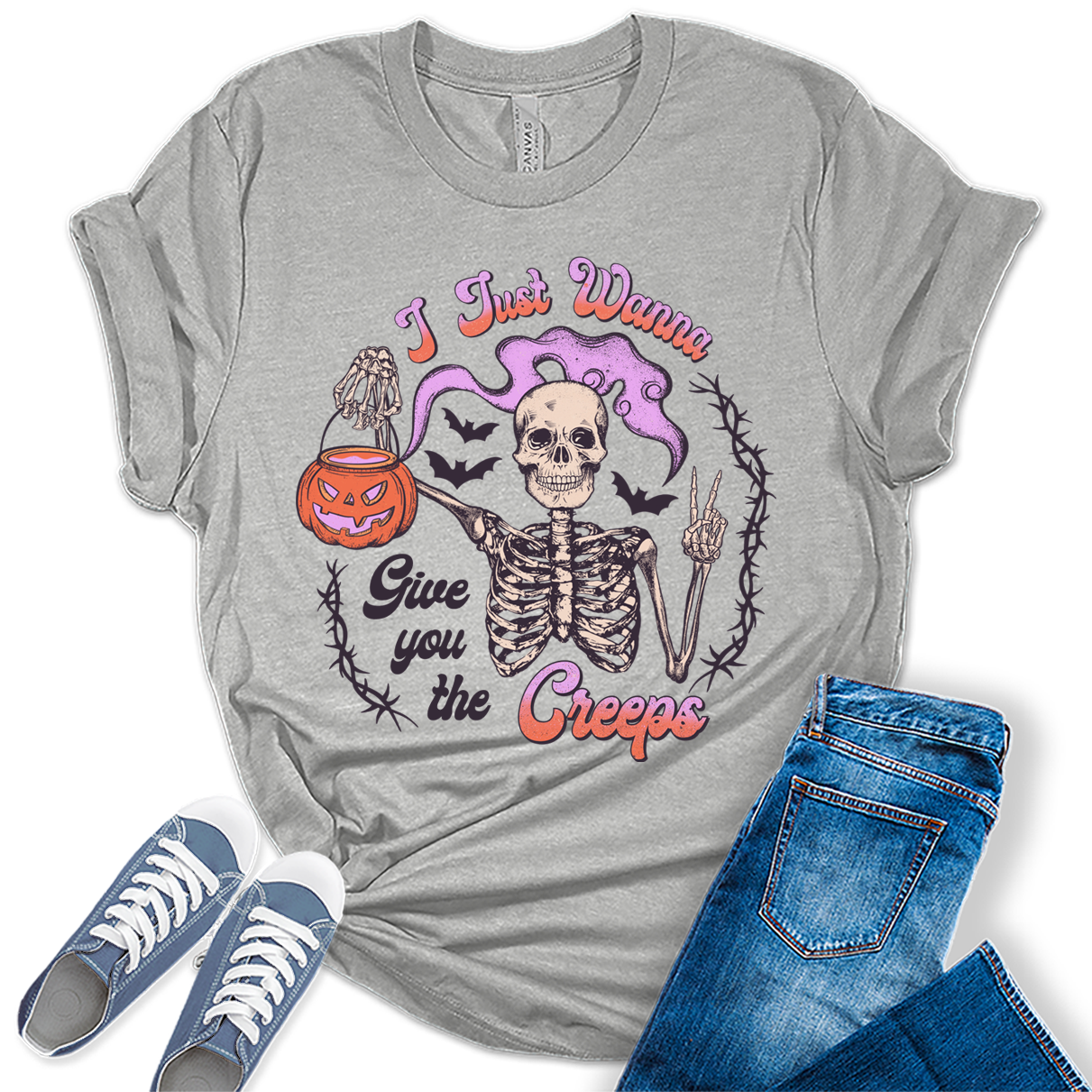 I Just Wanna Give You The Creeps Halloween Womens T-Shirt