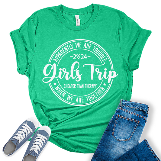 We Are Together Girls Trip 2024 Shirt Women Graphic Tees