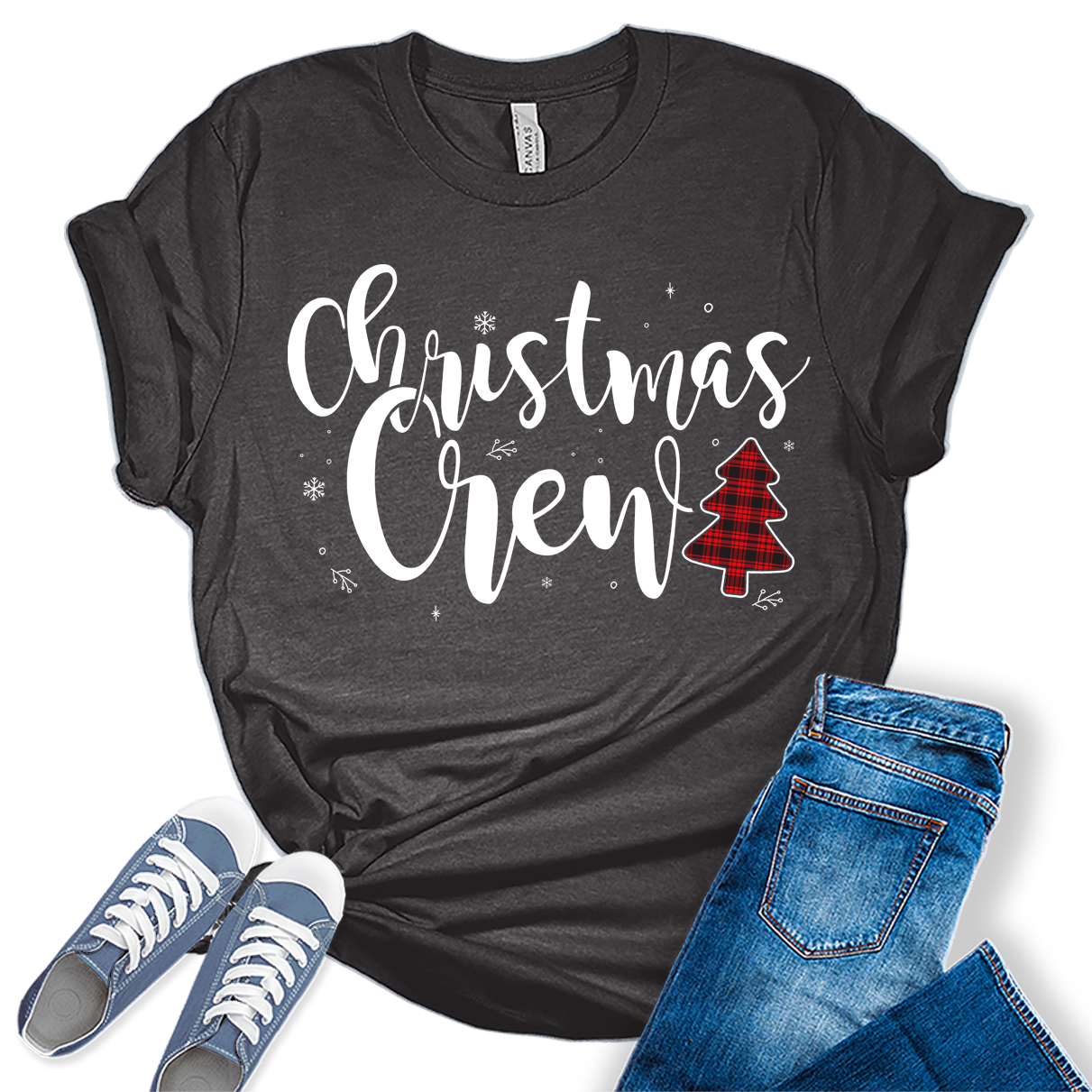 Christmas Crew Shirts For Women's Graphic Tee