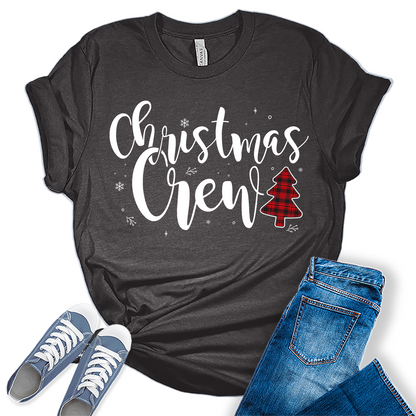 Matching Family Christmas Crew Shirt Festive Holiday Graphic Tees