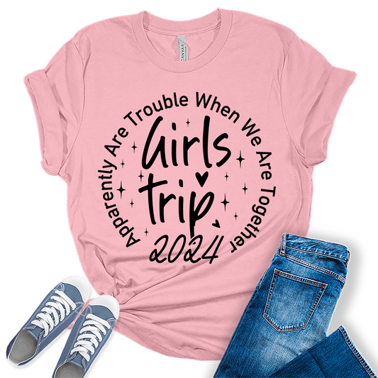 We Are Together Girls Trip 2024 Shirt Women Graphic Tees