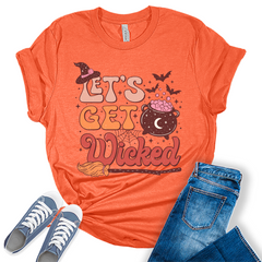 Womens Halloween Let s Get Wicked T-Shirt