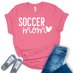 Soccer Mom T Shirt Love Graphic Tees for Women