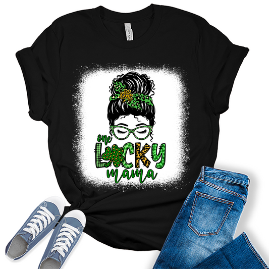 One Lucky Mama Shirt For St. Patrick's Day Women Tee