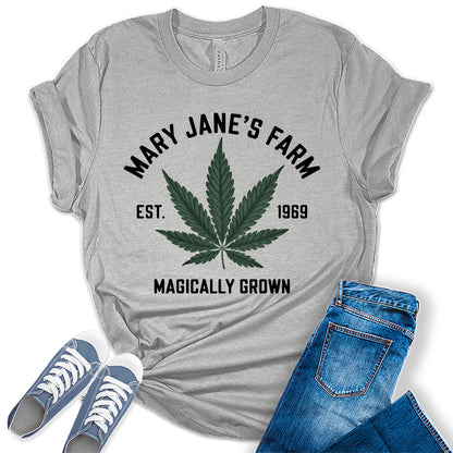 Womens Mary Jane's Farm Cannabis 1969 Graphic Tees